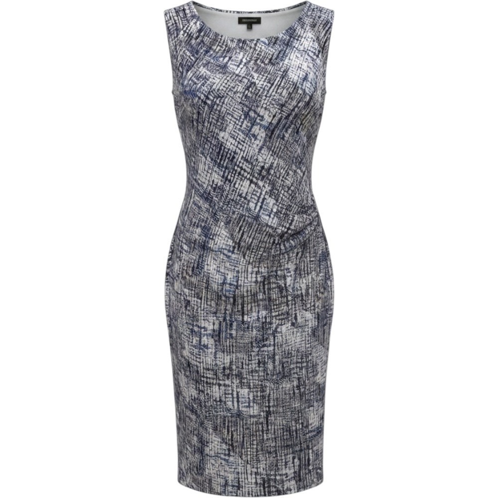 Nic+Zoe Women's Sky Gray Mosaic Print Surplice Dress Plus Size 3X Resort